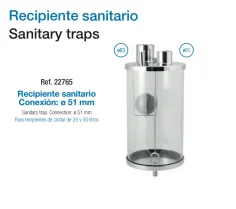 Recipiente Sanitario de Cristal para Ordeño | Unidad Final