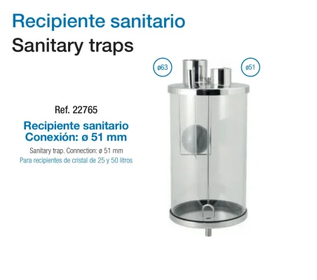 Recipiente Sanitario de Cristal para Ordeño | Unidad Final