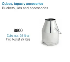 Cubo de Leche Inoxidable | Cubo de Acero Inox para Ordeño