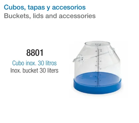 Cubo de Leche Inoxidable | Cubo de Acero Inox para Ordeño