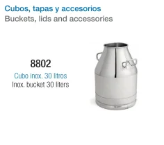 Cubo de Leche Inoxidable | Cubo de Acero Inox para Ordeño