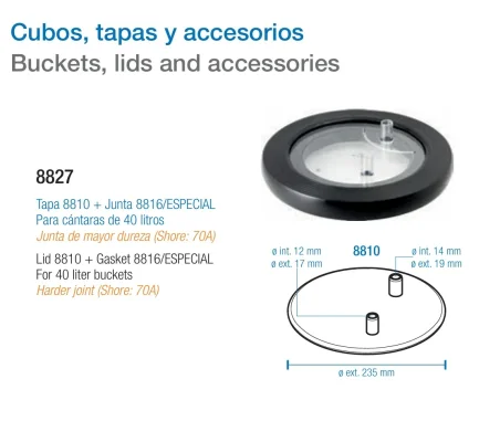 Tapa para Cubo de Leche | Repuesto