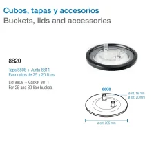 Tapa para Cubo de Leche | Repuesto