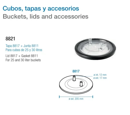 Tapa para Cubo de Leche | Repuesto