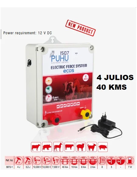pastor electrico 4 julios 40 km