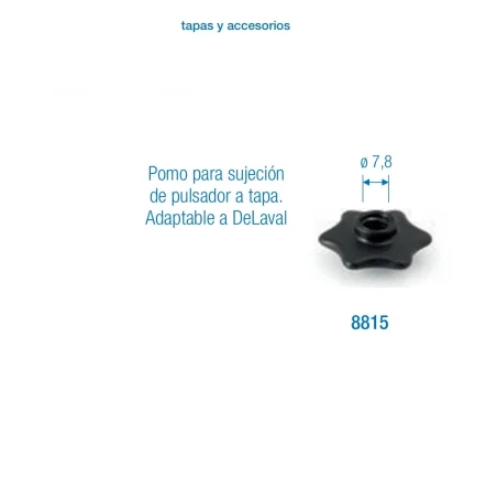 Pomo para Sujeción de Pulsador a Tapa Adaptable | Accesorios Industriales