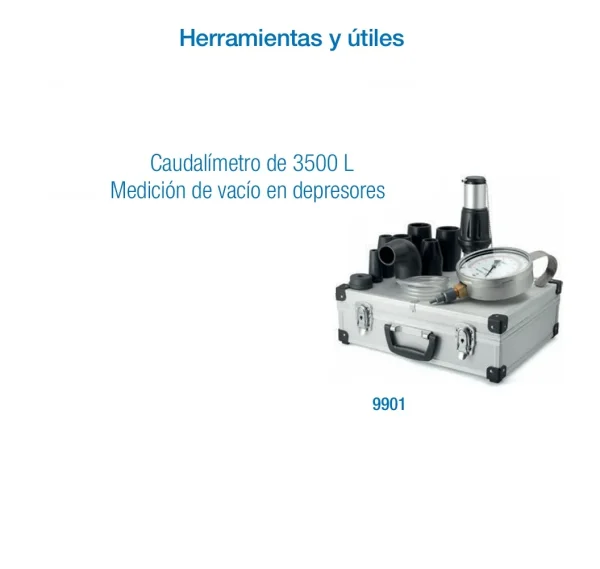 Medidor Vacío en Depresores Industriales Caudalímetro 3500 L