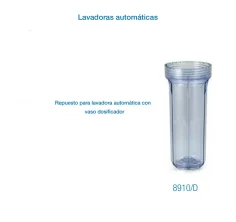 Vaso carcasa de plástico para lavadora | Repuesto original y compatible