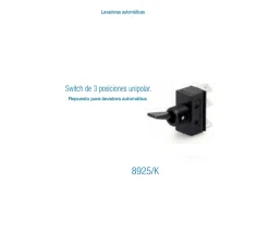 Switch 3 Posiciones Unipolar para Lavadora Automática | Repuesto