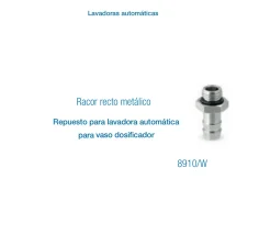 Racor Recto Metálico para Lavadora Automática | Repuesto Resistente y Durable