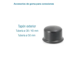 Tapón de caucho para tuberia de 40mm o 50 mm