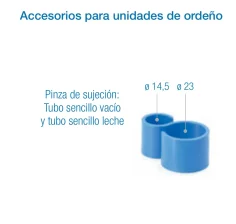 Pinza de Sujeción para Tubo Sencillo de Vacío y Leche | Accesorios de Ordeño