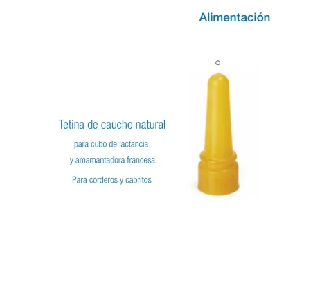 Tetina de caucho natural para cubo de lactancia y amamantadora francesa