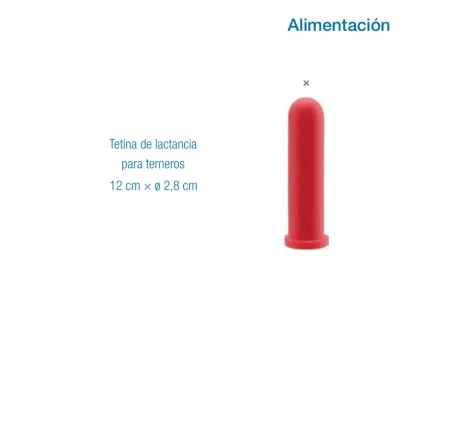 Tetina de Lactancia para Terneros 12 cm Ø 2,8 cm | Repuesto para Cubos y Biberones