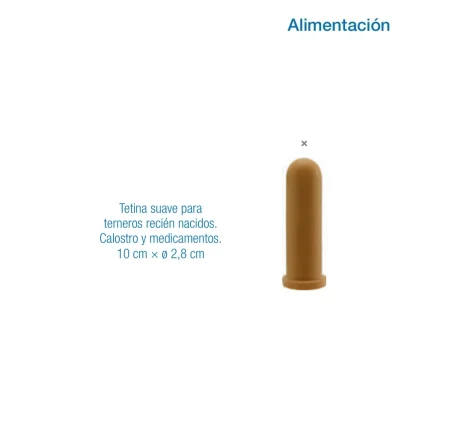 Tetina Suave para Terneros Recién Nacidos | 10 cm Ø 2,8 cm