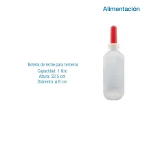 Botella de Leche para Terneros 1 Litro | Biberón de Alimentación