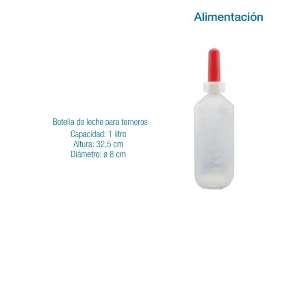 Botella de Leche para Terneros 1 Litro | Biberón de Alimentación