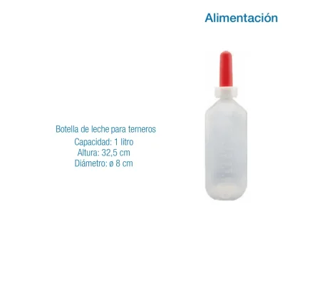 Botella de Leche para Terneros 1 Litro | Biberón de Alimentación