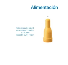 Tetina de caucho para corderos y cabritos 2ª y 3ª edad