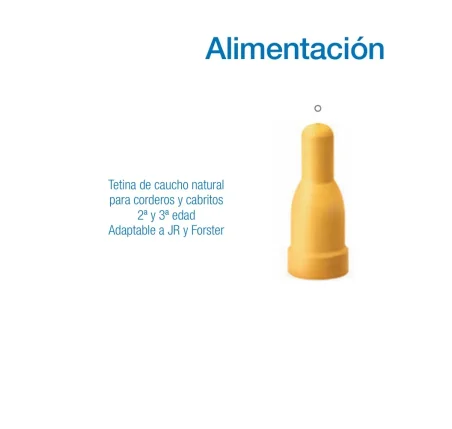 Tetina de caucho para corderos y cabritos 2ª y 3ª edad
