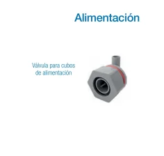 Válvula para cubos de alimentación de corderos y cabritos