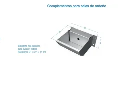 Bebedero inox pequeño para ovejas y cabras