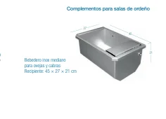 Bebedero inox mediano para ovejas y cabras