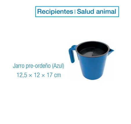 Jarro Pre-Ordeño Azul para Higiene de Pezones | Salud Animal