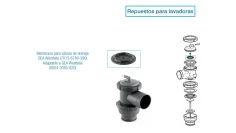 Membrana válvula drenaje GEA Westfalia 7015-6780-390