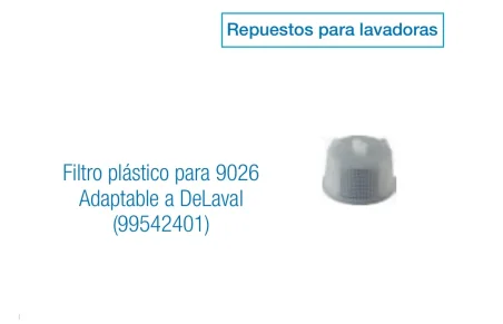 Filtro plástico para 9026 adaptable a DeLaval 99542401