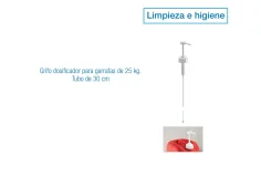 Grifo Dosificador para Garrafas de 25 kg con Tubo de 30 cm