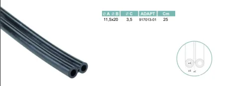 Tubo trigemelo adapt. robot alfa por metro 