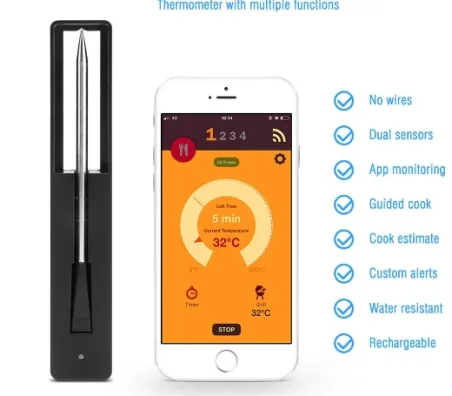 TERMOMETRO DIGITAL CON  BLUETOOTH PARA LECHE Y CARNE -2