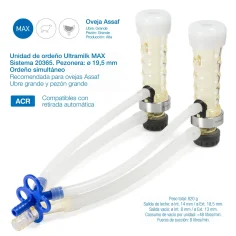 Punto de ordeño ULTRAMILK MAX sistema 20365 - Pezonera 19,5 mm (Oveja Assaf)