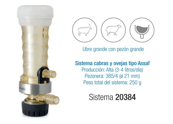 Pezonera completa y recambios para Ultramilk MINI 20384 con pesa (Cabras y Ovejas Assaf)